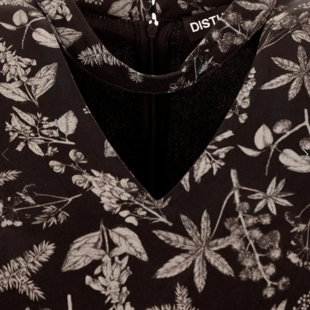 Disturbia Poisonous Plant Puff Sleeve Midi Dress - Picture 5 of 8
